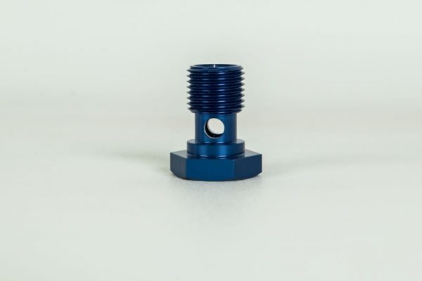 Banjo Bolt M12 x 1.25 Black Aluminium Brake Fitting Adaptor